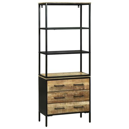 Висок шкаф Кафяво 70 x 35 x 180 см Масивна дървесина от манго