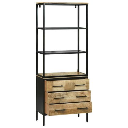 Висок шкаф Кафяво 70 x 35 x 180 см Масивна дървесина от манго