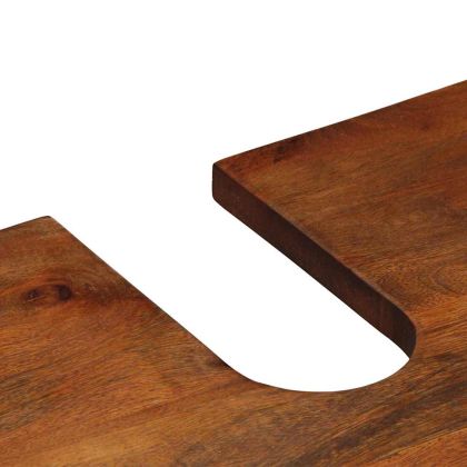 Комплект шкафове за баня Монтиране на стена 2 pcs Меден кафяв