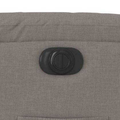 Електрически реклайнер стол, таупе, текстил