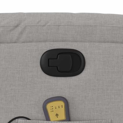 Изправящ масажен реклайнер стол, облачно сив, текстил