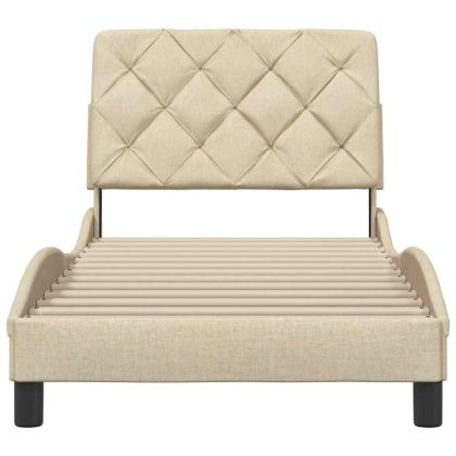 Рамка за легло без матрак, kремав, 80x200 см, плат