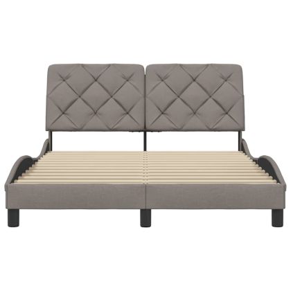 Рамка за легло без матрак, таупе, 140x190 см плат