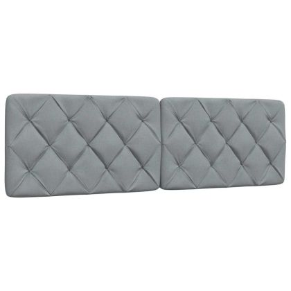 Рамка за легло без матрак, светлосива, 160x200 см, плат