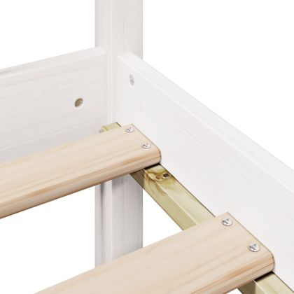 Легло с етажерка за книги, без матрак, 120x190 см, бор масив