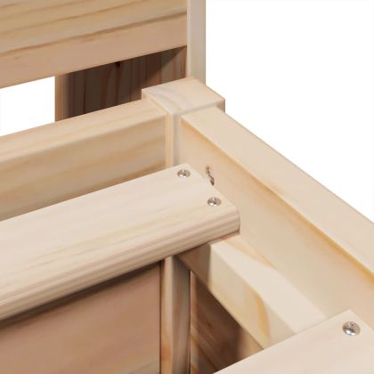 Рамка за легло без матрак, 140x200 см, масивна чамова дървесина