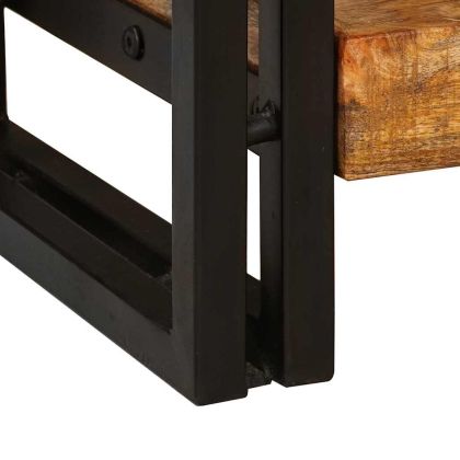 Конзолни маси с чекмедже 2 pcs Кафяво Масивно мангово дърво