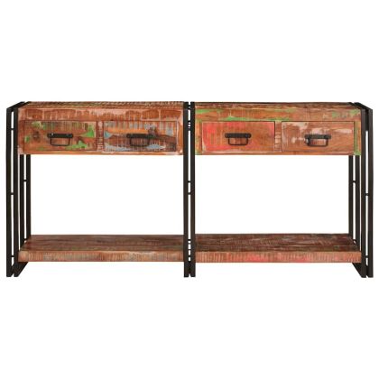 Комплект конзолни маси с чекмедже с рафт Друг 2 pcs Многоцветен