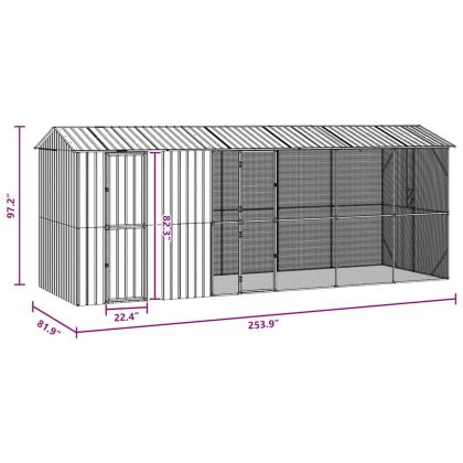 Клетка за птици Антрацит 645 x 208 x 247 см Поцинкована стомана