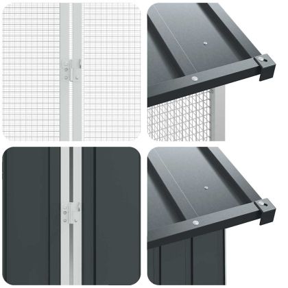 Клетка за птици Антрацит 430 x 310 x 247 см Поцинкована стомана
