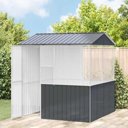 Клетка за птици Антрацит 215 x 209 x 230 см Поцинкована стомана