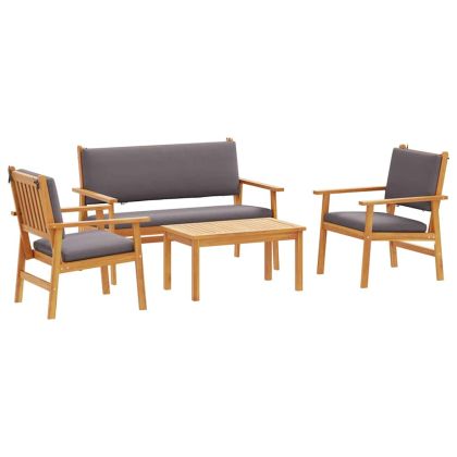 Градински Софа Комплект 4 pcs Кафяво 120 x 65,5 x 79 см