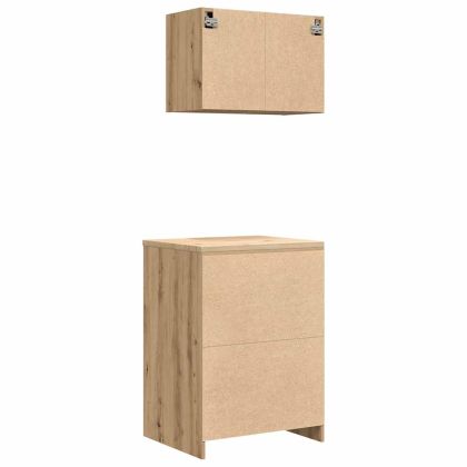 Шкафове за фурна 2 бр Porto, Дъб артизан, инженерно дърво