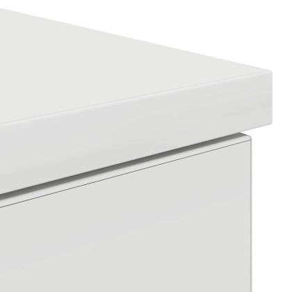 Бюро с чекмедже с рафт Бяло 140 x 49 x 76 см Инженерно дърво