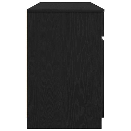 Бюро с чекмедже Черен дъб 140 x 49 x 76 см Инженерно дърво