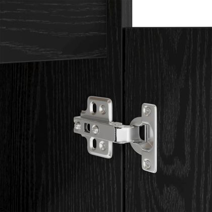 Бюро с чекмедже Черен дъб 140 x 49 x 76 см Инженерно дърво