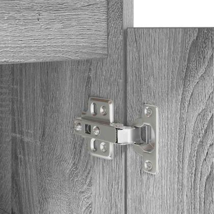 Бюро с чекмедже Сив сонома 140 x 49 x 76 см Инженерно дърво