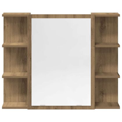 Комплект мебели за баня от 3 части Дъб артизан инженерно дърво