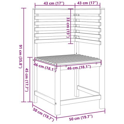 Комплект градинска пейка 5 pcs Кафяво Акациево дърво масив