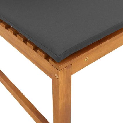 Комплект градинска пейка 5 pcs Кафяво Акациево дърво масив