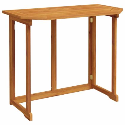 Градински бистро комплект 6 pcs Кафяво Акациево дърво масив