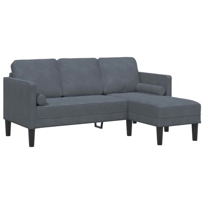 Комплект дивани 2 pcs Тъмносив 173 x 131 x 67 см Кадифе