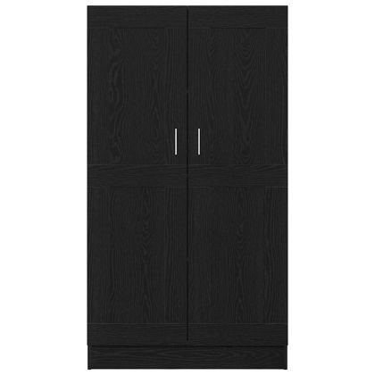 Шкаф за книги Черен дъб 82,5 x 30,5 x 150 см Инженерно дърво