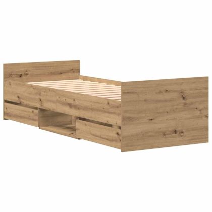 Рамка за легло с таблото Дъб 193 x 78 x 50 см Инженерно дърво