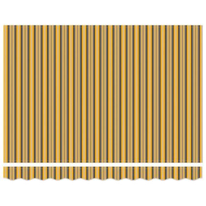 Сгъваем навес Жълт и сив и бял 350 x 250 cm текстил