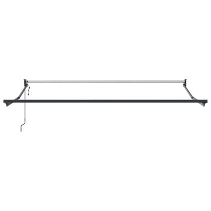 Сгъваем навес Жълт и сив и бял 350 x 250 cm текстил