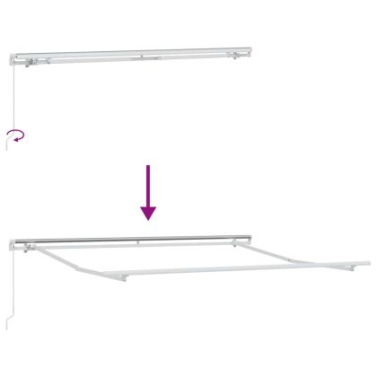 Сгъваем навес Червено 350 x 250 cm текстил