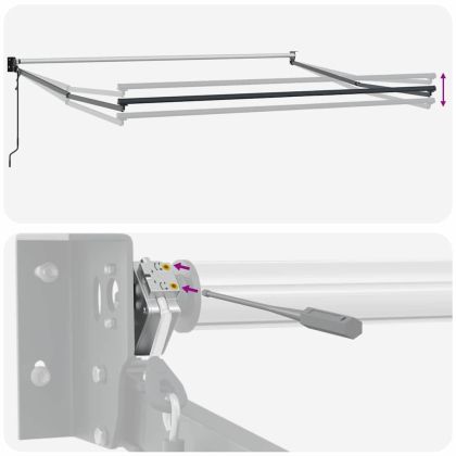 Сгъваем навес Червено 350 x 250 cm текстил