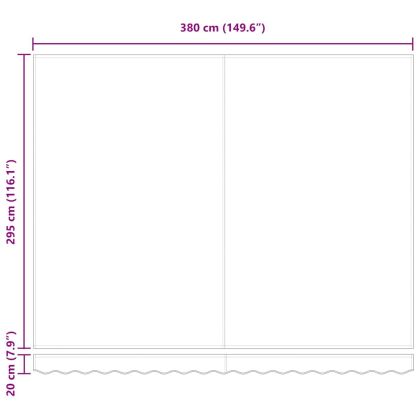 Сгъваем навес 400 × 350 cm Червено