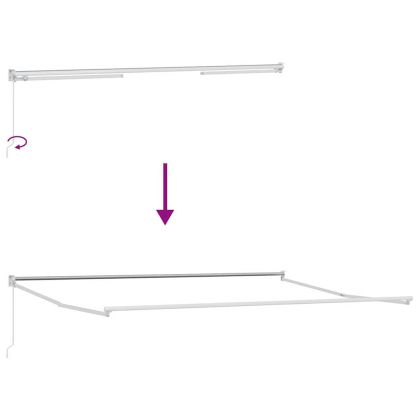 Сгъваем навес жълто и оранжево 450 × 300 cm текстил