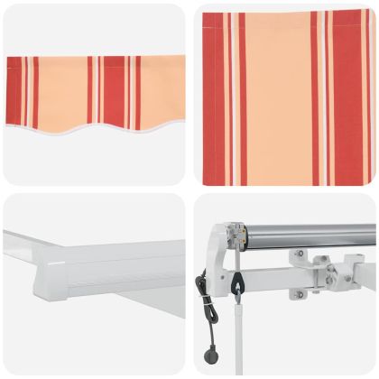 Сгъваем навес 450 × 350 cm жълто и оранжево