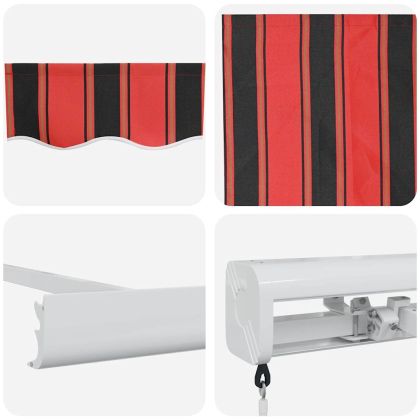 Сгъваем навес Оранжево и кафяво 500 ×300 cm Текстил и Метал