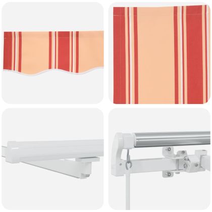 Сгъваем навес с жълто и оранжево 500 ×300 cm текстил