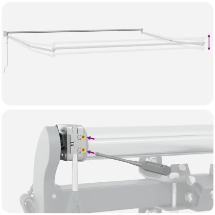 Сгъваем навес Жълт и оранжев 500 × 300 cm Текстил и Метал