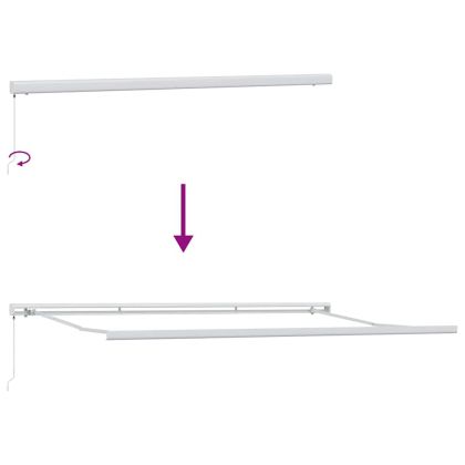 Сгъваем навес Жълт и оранжев 500 ×300 cm Текстил и Метал