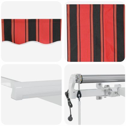 Сгъваем навес 500 × 350 cm Оранжево и кафяво