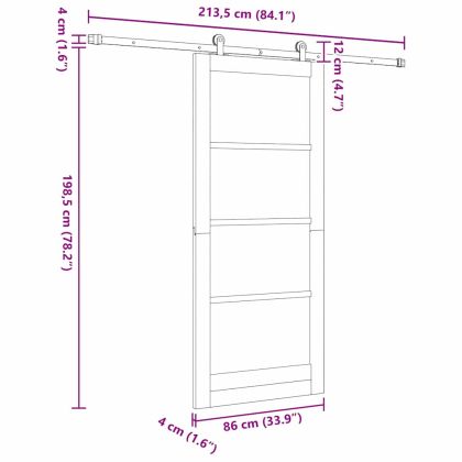 Преплъзваща се врата ORKDAL Естествен 86 x 198,5 см