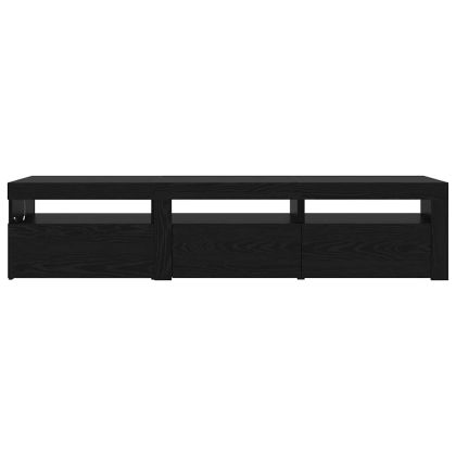 ТВ шкаф 2 pcs Черния дъб 180 x 35 x 40 см Инженерно дърво