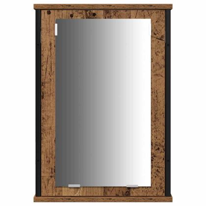 Комплект мебели за баня 3 pcs Старо дърво Инженерно дърво