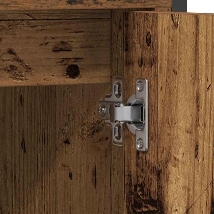 Комплект мебели за баня с врата 3 pcs Кафяво 33 x 33 x 120.5 см