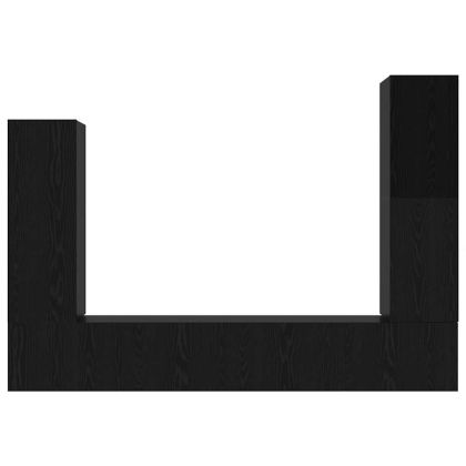 Комплект ТВ шкаф 4 pcs Черния дъб Инженерно дърво