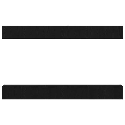 Комплект ТВ шкаф Монтиране на стена Черния дъб Инженерно дърво