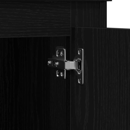 Висок шкаф Черния дъб 132 x 35,5 x 103,5 см Инженерно дърво