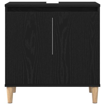 Комплект мебели за баня Монтиране на стена 3 pcs Черния дъб