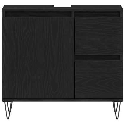 Комплект мебели за баня 3 pcs Черния дъб 30 x 30 x 190 см