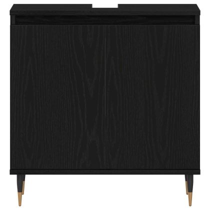 Комплект мебели за баня 3 pcs Черния дъб 30 x 30 x 190 см